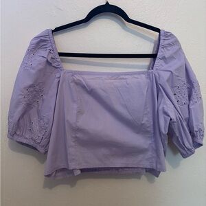 Lavender Puff Sleeve Top NWT